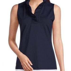 I McLaughlin Durham ruffle v-neck top size XL